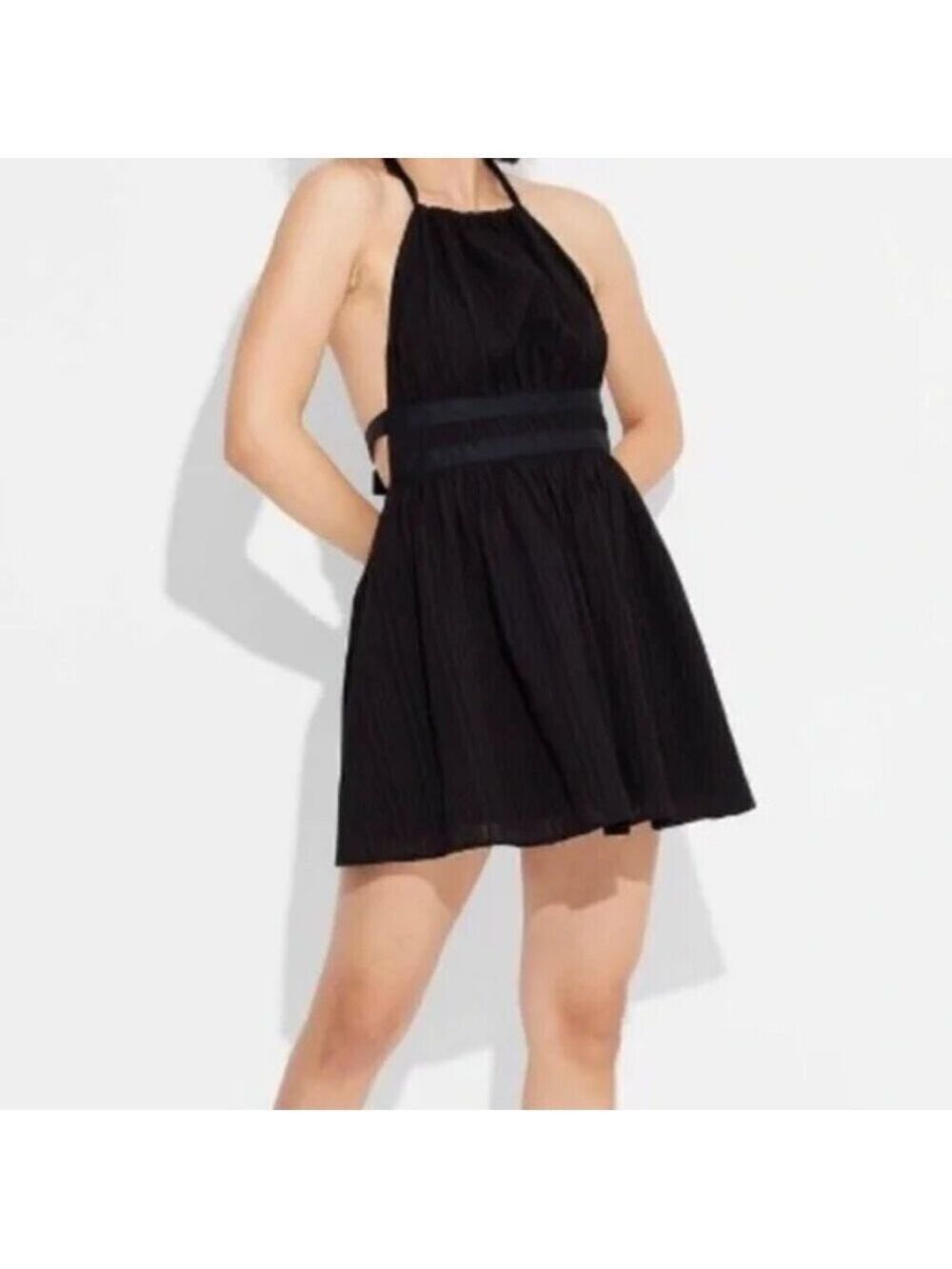 Black Halter Dress- Sz. Med NWT